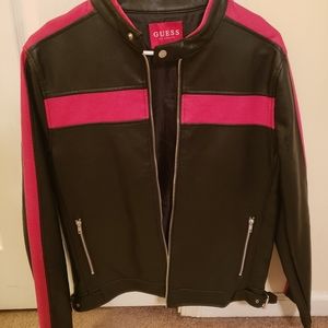 Mens Guess leather jacket